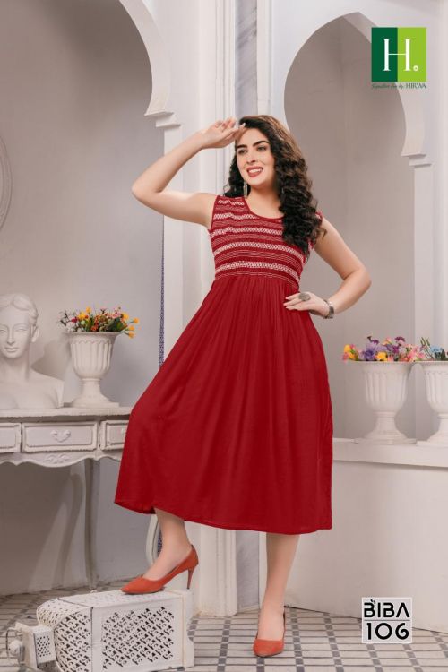 Hirwa Biba Designer Kurti Catalog